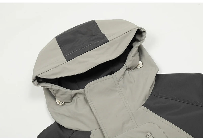 New 2023 Mens Undermycar Armor zipper Parkas Windproof hooded Jacket Tatting Multiple pockets outdoor Wear size 1 2 3 #412