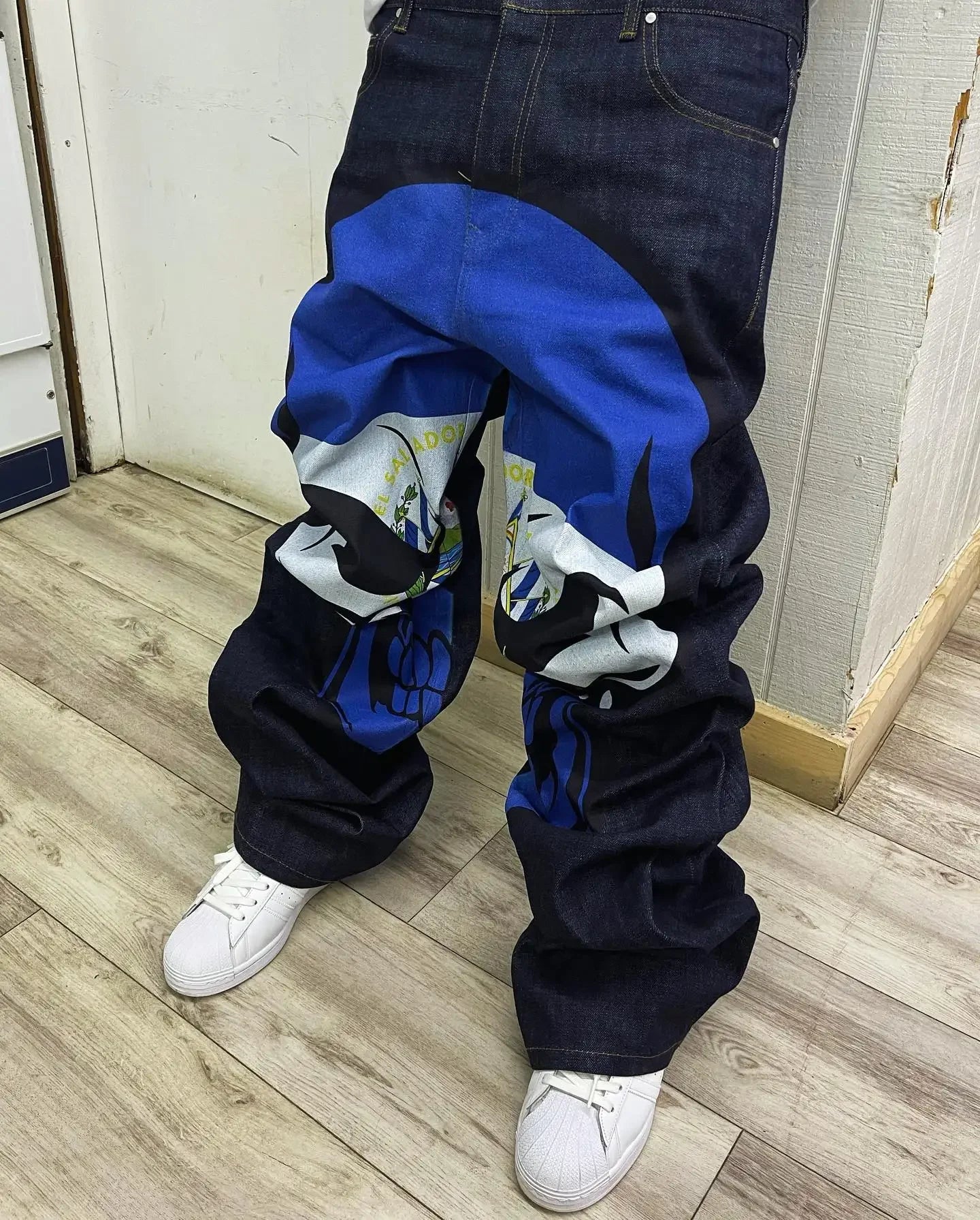 harajuku retro jeans skull print loose slouchy jeans men women y2k pants gothic skateboard pants streetwear hip hop jeans unique jeans style 3148