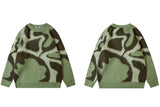 techwear flame knit sweater with structured oversized fit, ideal for cold streetwear layers, men’s streetwear clothing piece 