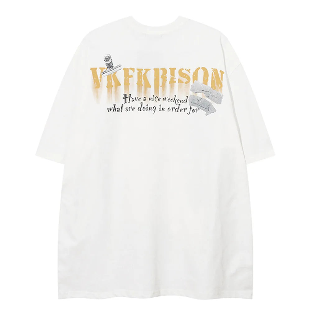 Cyberpunk Broken heart – Mens Hip Hop Oversized T Shirt Streetwear Cartoon Cool Boy G