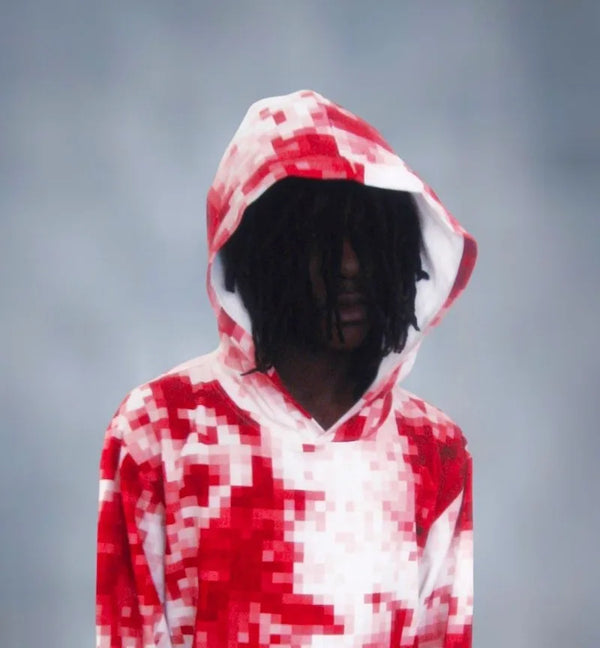 American Street Dark Style Printed Oversized Hoodie Men Y2K Hip Hop Ro