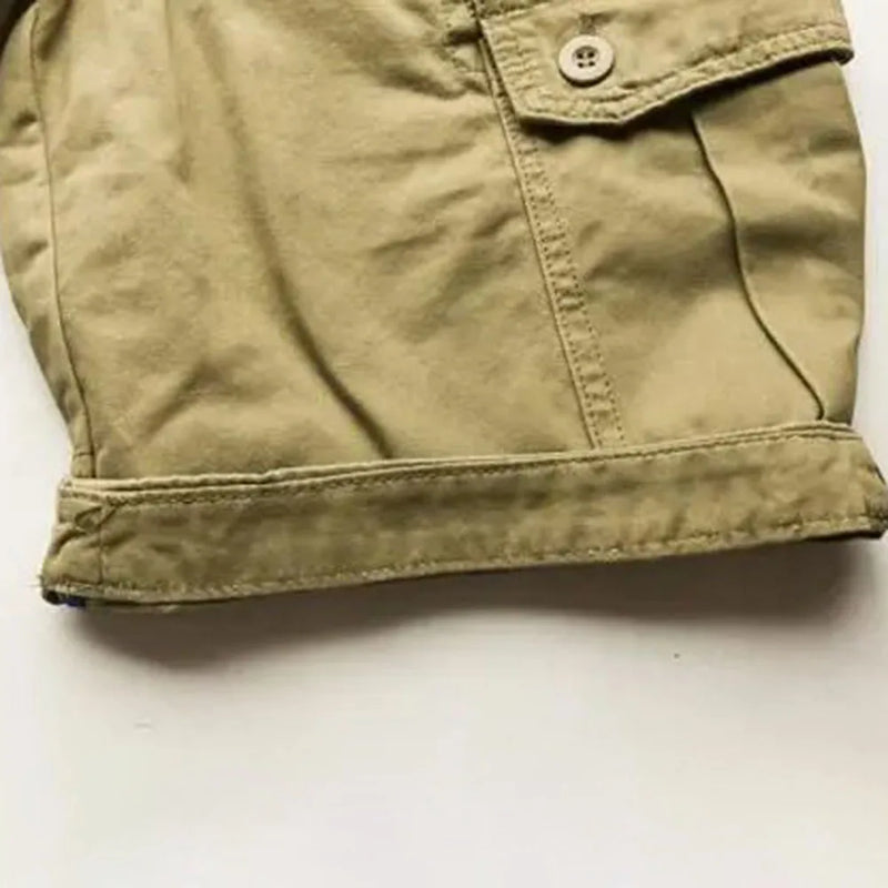 multi pocket cargo shorts mens casual all match loose feet summer ins trend five point pants straight denim pants streetwear unique cargo style 3415
