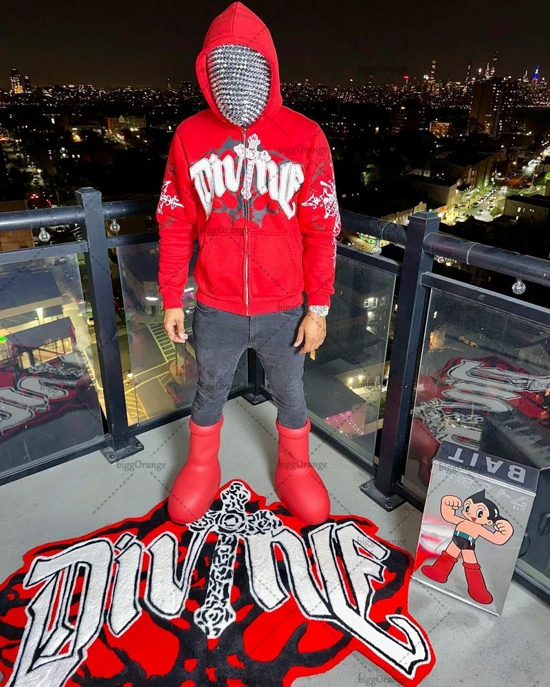graphic fire hoodie with soft construction and layered fit, streetwear essential style, street fashion menswear trend for sea