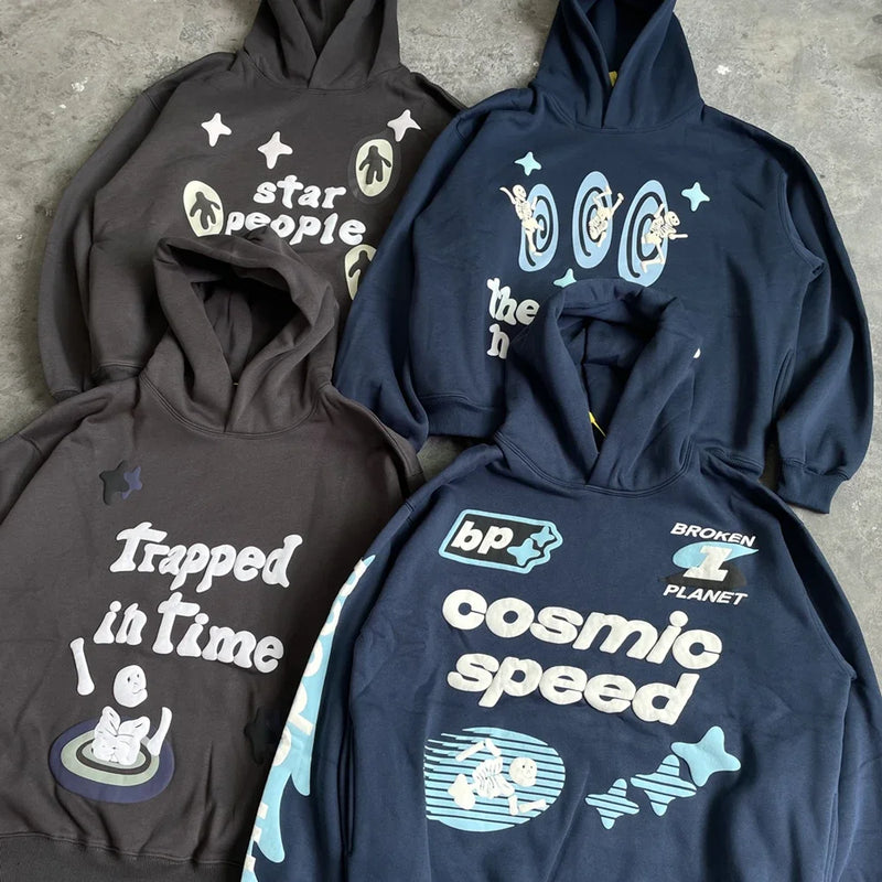 Retro Oversized Sportswear Fashionable Luxury Brand Revived King Print