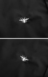 New 2021 luxury Men Classic Embroidered bee spide Fashion Cotton Casual Shirts Shirt high quality Pocket Short sleeves A50