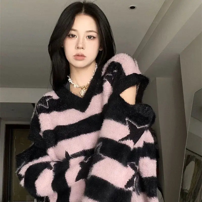 y2k fire graphic sweater, edgy streetwear for bold fashion-forward winter outfits, mens fashion layer for modern streetwear c