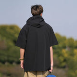 Skatercore Angelcore design – Summer Fashion Hoodie Zipper Cargo T Shirts Mens Loose Short