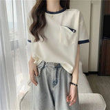 Harajuku Melting smiley – Summer New Fashion Versatile Niche Design Contrasting Color