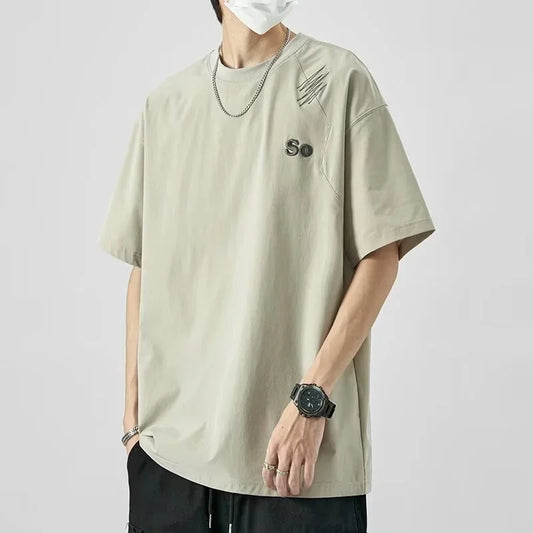 Trapwear Crying character – Summer Mens Embroidered Short Sleeve T Shirts 2024 New Oversized