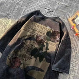 Skatercore Crying angel – Summer Loose Fitting Casual Couple Personality Flower Print