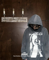 Classic streetwear hip-hop hoodie with bold rapper influence