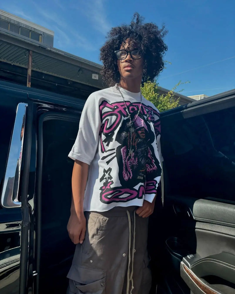 Trapwear Streetwear top – Harajuku High Street Print Graphic T Shirts Oversized Cotton