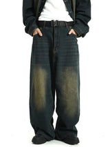 mens high street oversize pants casual harajuku retro washed zipper straight trousers hip hop fashion streetwear baggy joggers urban active pants