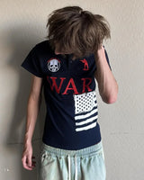 New Summer Skull Letter Print Oversized Lapel Top Men Y2k Loose Casual Street Hip-hop Rock Polo Shirt Short-sleeved Women