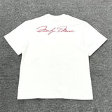 vaporwave streetwear top featuring vintage summer monroe portrait print streetwear hip pop style high street white tops t shirt