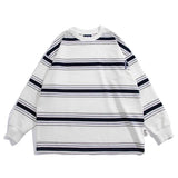 Half Zip Knit Streetwear Sweater – Autumn Japanese Retro Striped Sweatshirts For Men And Women Y2K Streetwear Crewneck Long Sleeve T Shirts Casual Pocket Knit Tops | Zip Knit Drop #51