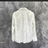 2023 Summer New Fashion Korean Light Luxury Fashion Shirt Men's Loose Long-sleeved Shirt Boutique Clothing Simple Style