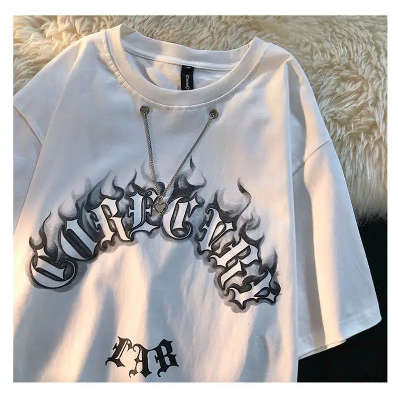 Vaporwave Streetwear – Dark Gothic Letter Creative Graphic T Shirts Men Women – Modern Streetwear for Everyone