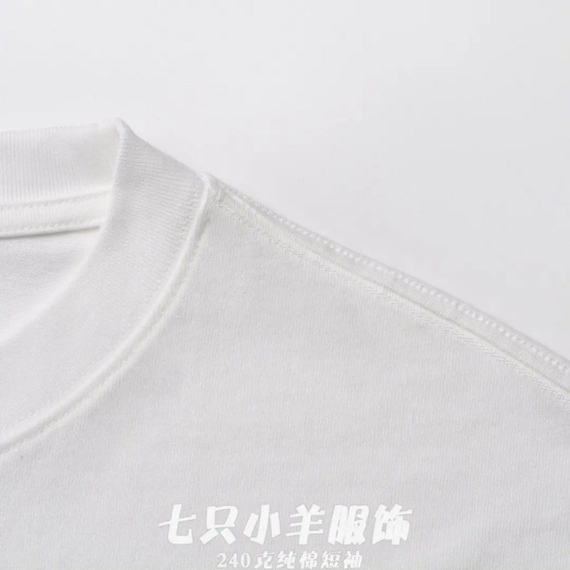 Sadcore Broken heart – Heavy Cotton New Design Short Sleeved Mens Korean Style Vers