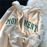 Hoodies Women Retro Harajuku Hip Hop Jacket High Street Zip Up Hoodie