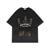 Sadcore Oversized shirt – Harajuku T Shirt Mens 2023 Summer Dog Letter Printed Vintage