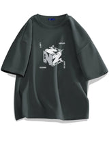 Trapwear Angelcore design – 2024 New Cube Graphic Print T Shirts For Men Personality Fas