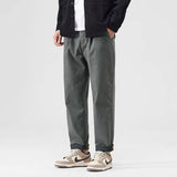 japanese casual pants mens spring autumn loose fashion solid color simple elastic waist sports pants man harem trousers unique default style 2282