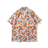 Dark Icon Full Printed Men's Shirt Short Sleeve 2022 Summer Thin Material Polo Shirt