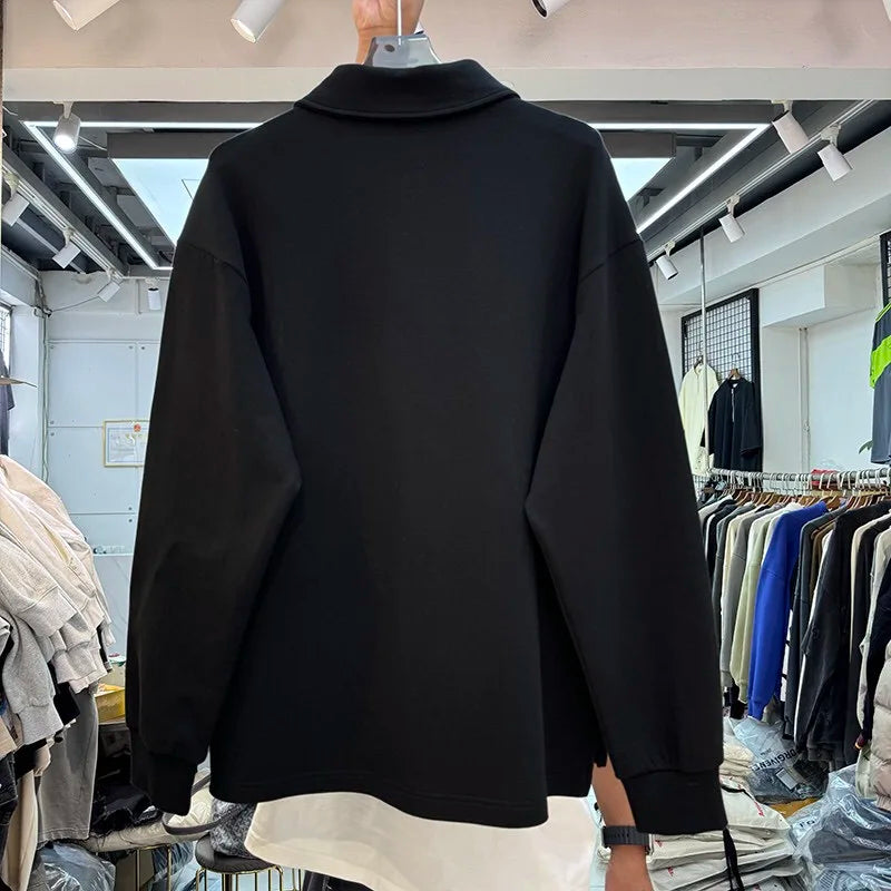 Polo shirt with lapel collar