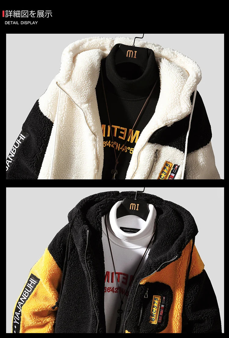 Fleece bomber puffer streetwear quilted oversized