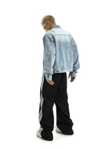 wide shoulder harajuku denim jacket coat mens fashion hip hop distressed washed jeans outerwear casual streetwear jackets nan - variant style 405e14 for streetwear fashion