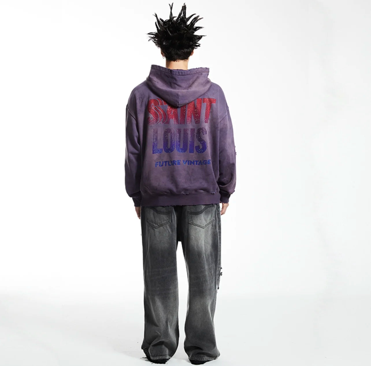 Old-school rap hoodie with 90s underground influence
