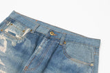 streetwear ripped hole patch baggy y2k jeans for men washed pantalones hombre straight casual denim trousers oversized unique jeans style 5935