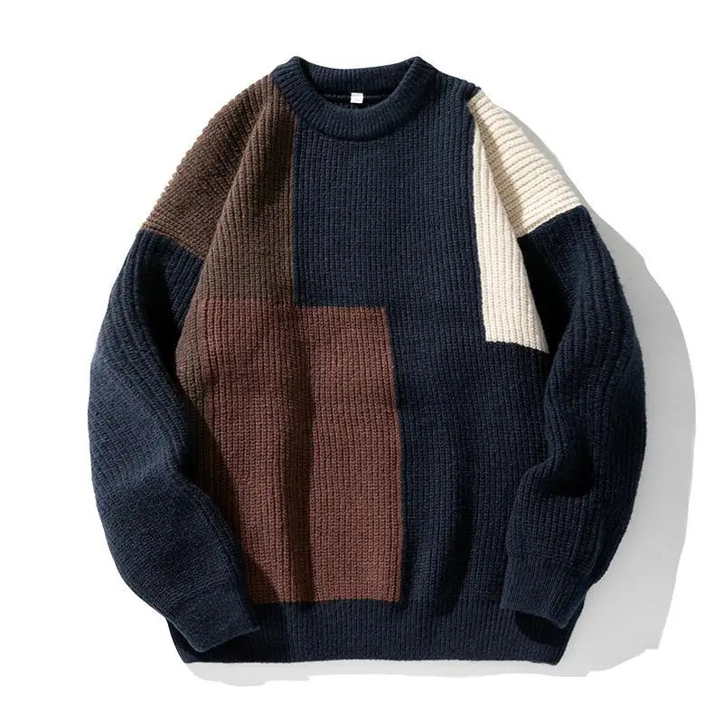 grunge knit pullover for fall and winter, oversized aesthetic with urban style, mens fashion layer for modern streetwear coll