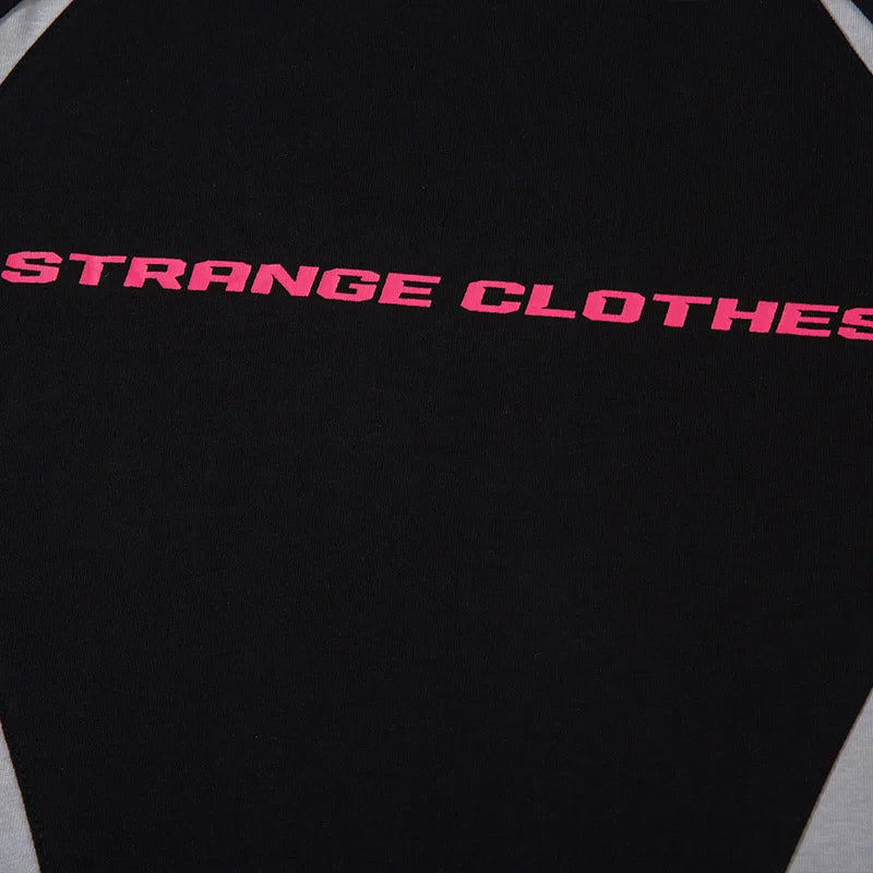 Vaporwave Graphic tee – Men Harajuku High Street T Shirt Patchwork Contrasted Raglan