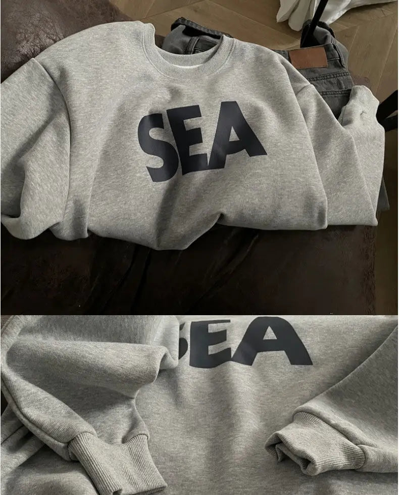 Trendy Korean Y2K Sweatshirts Men Women Hip Hop Autumn and Winter Plus Velvet Ins Trendy American Retro Style Jackets and Tops