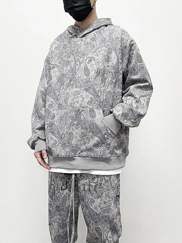 Vaporwave Drop – Fashion Paisy Hoodies Pullover Casual Suede Hooded – Streetwear Fashion for Men & Women