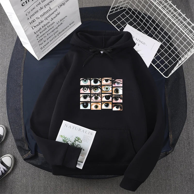 2022 Mens Hip Hop Street Style Hoodie Eye Print Harajuku Sweatshirt Fa