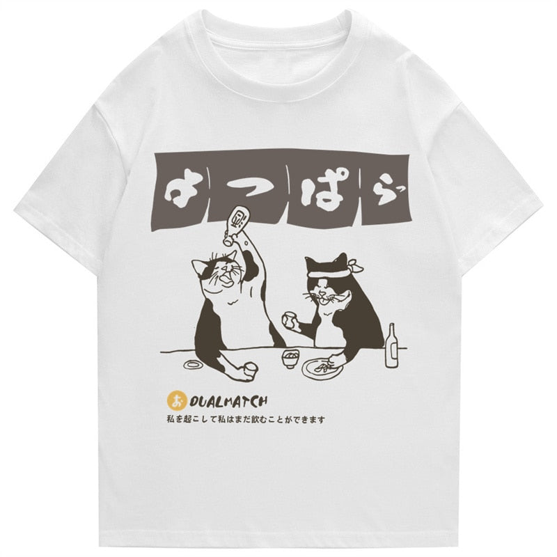 Streetwear t-shirt featuring vaporwave futuristic prints and grunge influence, soft feel and easy drape, designed for expressive alternative looks and comfort.
