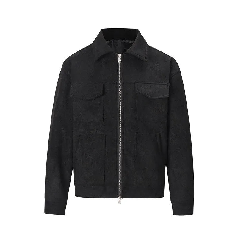 zip-up streetwear coat, 2025 outerwear trend, men's streetwear fashion, oversized urban jacket, high quality cold-weather coa