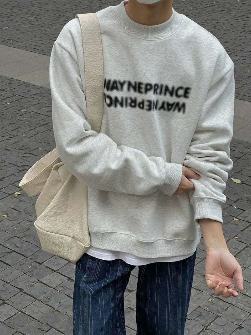Korean Street Half Turtleneck Sweatshirt Men Autumn Winter New Stylethickened Bottoming Shirt with Trendy Brand INS Hooded Top