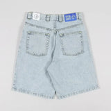 wexwear embroidery skate cargo jeans denim shorts baggy retro y2k harajuku gym basketball shorts streetwear men clothing unique cargo style 3942