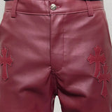 pu leather pants men streetwear fashion hip hop punk gothic vibe casual faux leather pant man boyfriend motorcycle trousers unique default style 3025