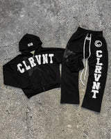 2024 Trendy Brand Fashion Letter Embroidered Oversized Hoodie Men Y2K