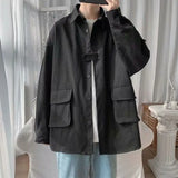 Original shirt men long-sleeved Korean style trendy loose handsome work shirt ins trendy brand spring and autumn jacket Y2K top