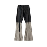 streetwear ro style gradient color baggy stacked baggy flare jeans for men and women straight washed casual denim trousers unique jeans style 4548
