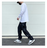 american street wear machine oversized joggers pants rubber side zipper nylon casual pants harajuku mens black track pants unique joggers style 3795