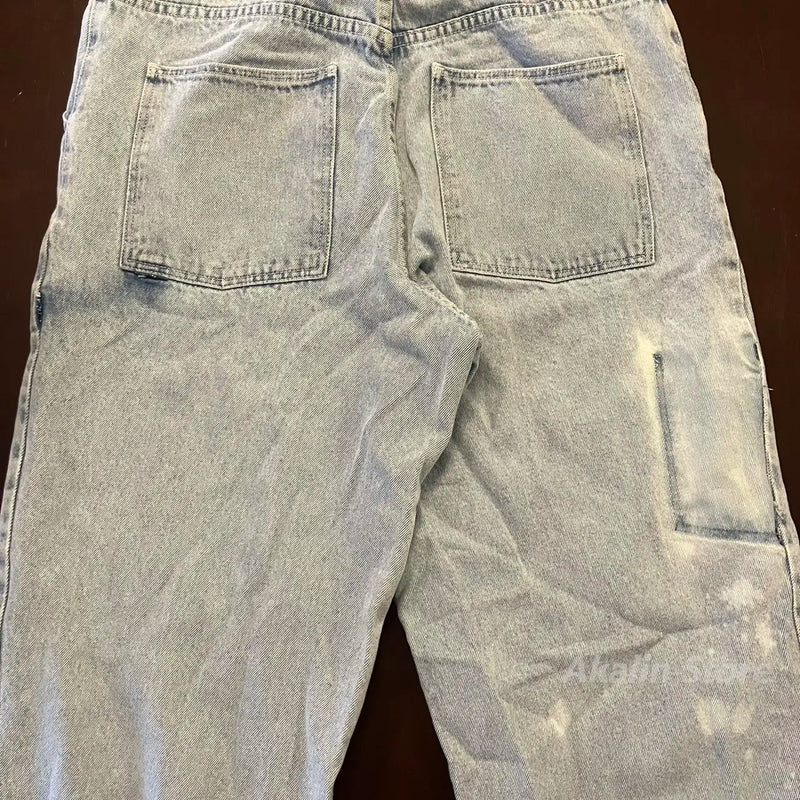 vintage big boy embroidery denim shorts hot sell men y2k basketball skate harajuku men streetwear baggy jeans men clothing vintage washed jeans