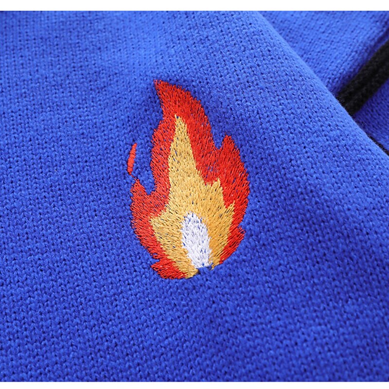 "Fire Flame" Unisex Men Women Streetwear Graphic Sweater Daulet Apparel