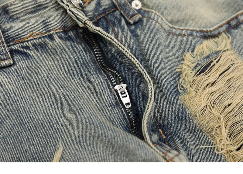 high street zipper open decoration biker jeans women ripped denim straight jean pant men motorcycle trouser unisex hip hop pants unique jeans style 3663